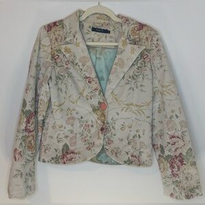 Vintage Arden B. Floral Corduroy Long Sleeve Jacket Size M